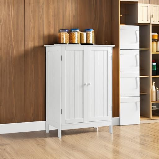 Freestanding Bathroom Storage Cabinet – Stylish & Space-Saving Organizer with Shelves