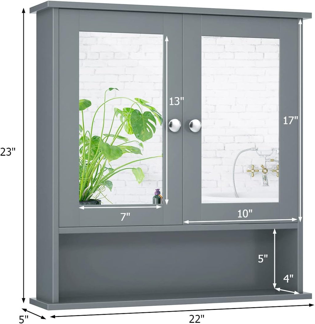 Wall-Mounted Bathroom Cabinet with Mirror – Stylish Storage Solution for Small Spaces