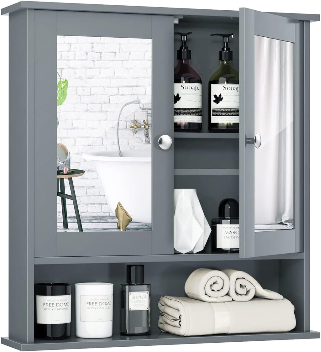 Wall-Mounted Bathroom Cabinet with Mirror – Stylish Storage Solution for Small Spaces