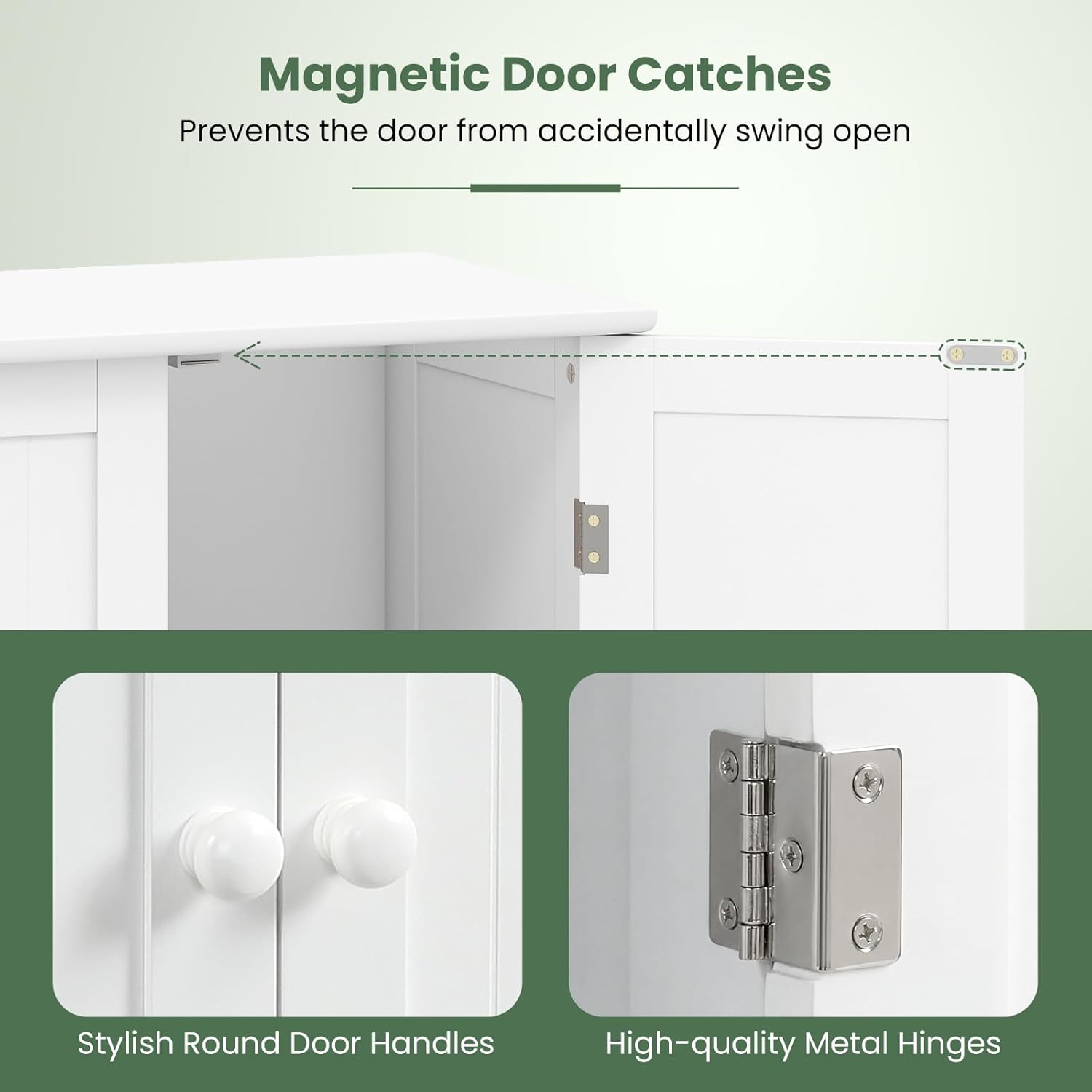 Freestanding Bathroom Storage Cabinet – Stylish & Space-Saving Organizer with Shelves