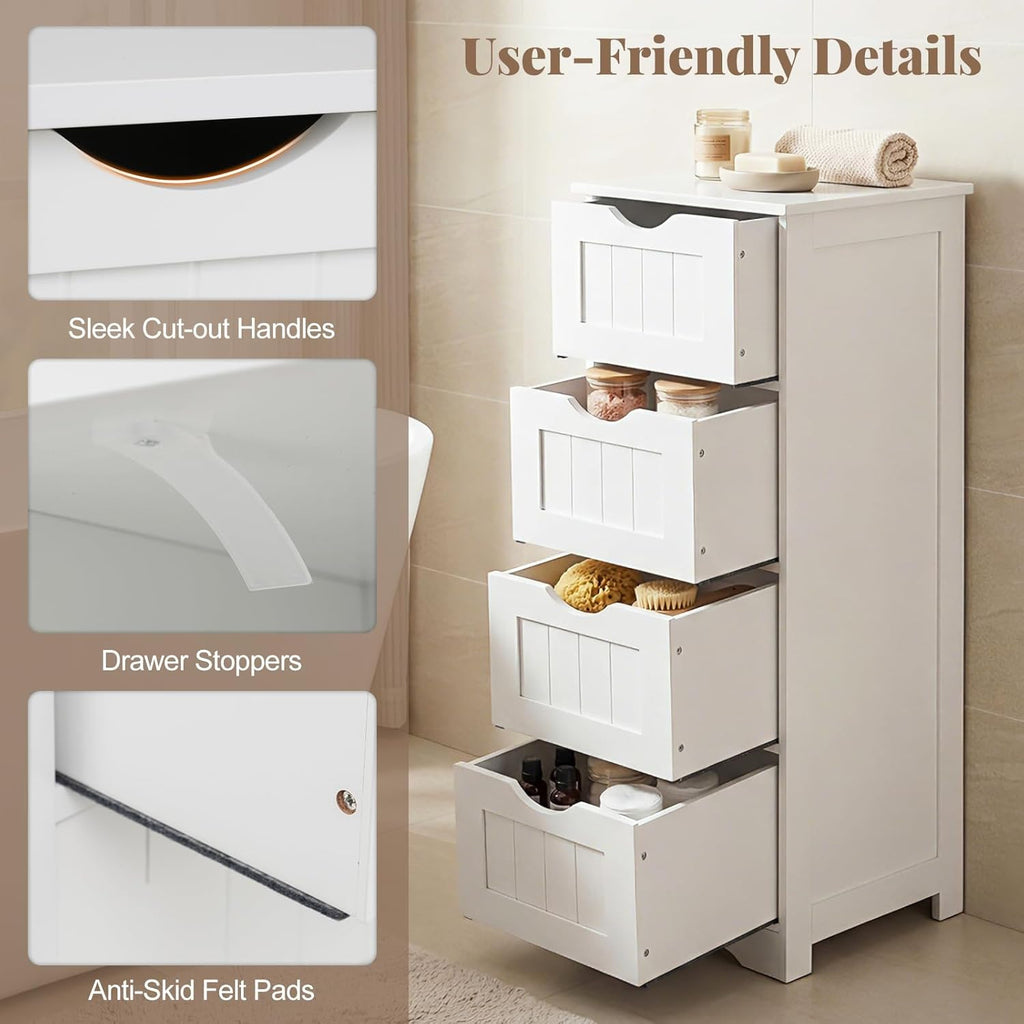Freestanding Bathroom Storage Cabinet with Drawers – Space-Saving & Stylish Organizer
