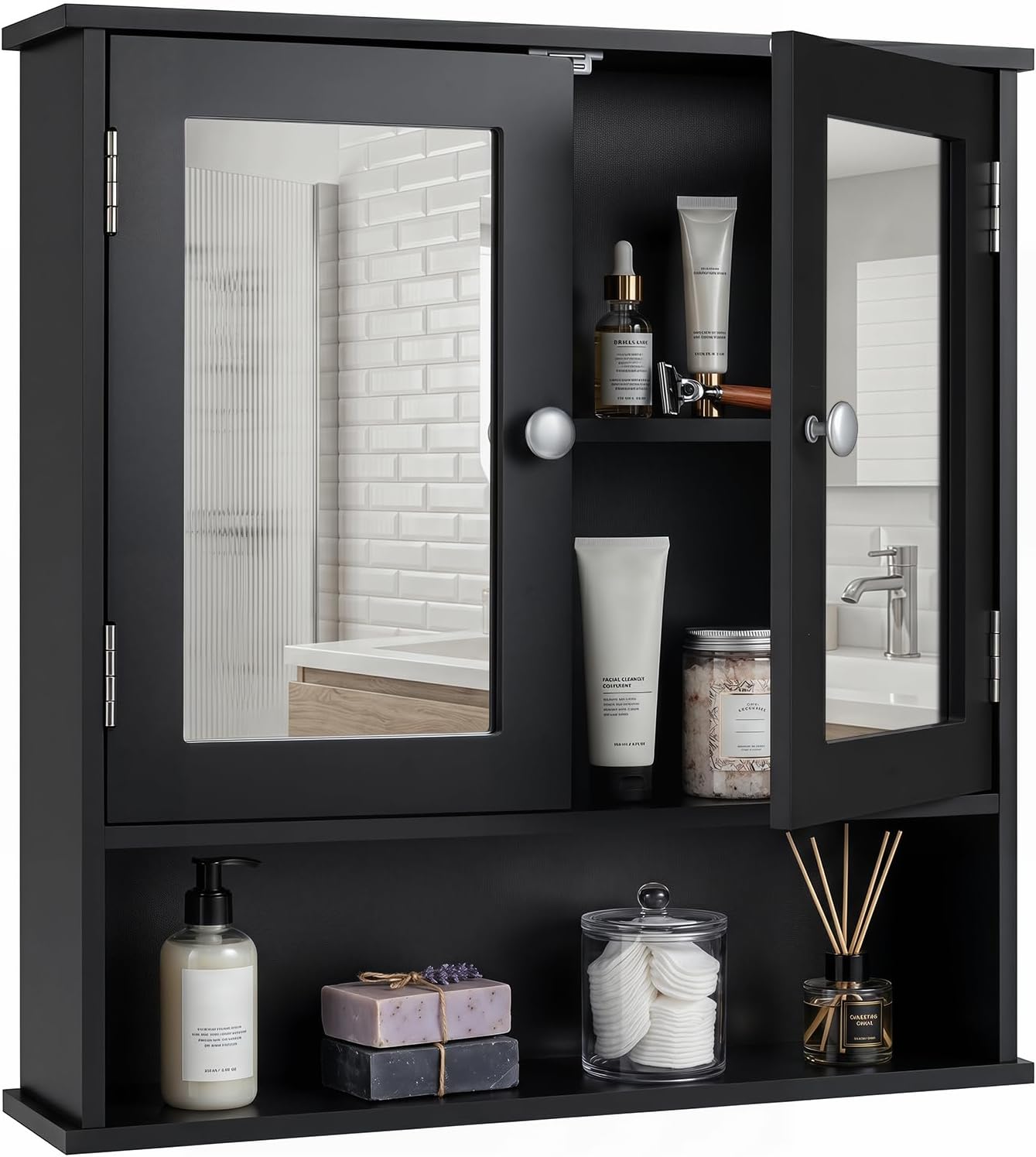 Wall-Mounted Bathroom Cabinet with Mirror – Stylish Storage Solution for Small Spaces