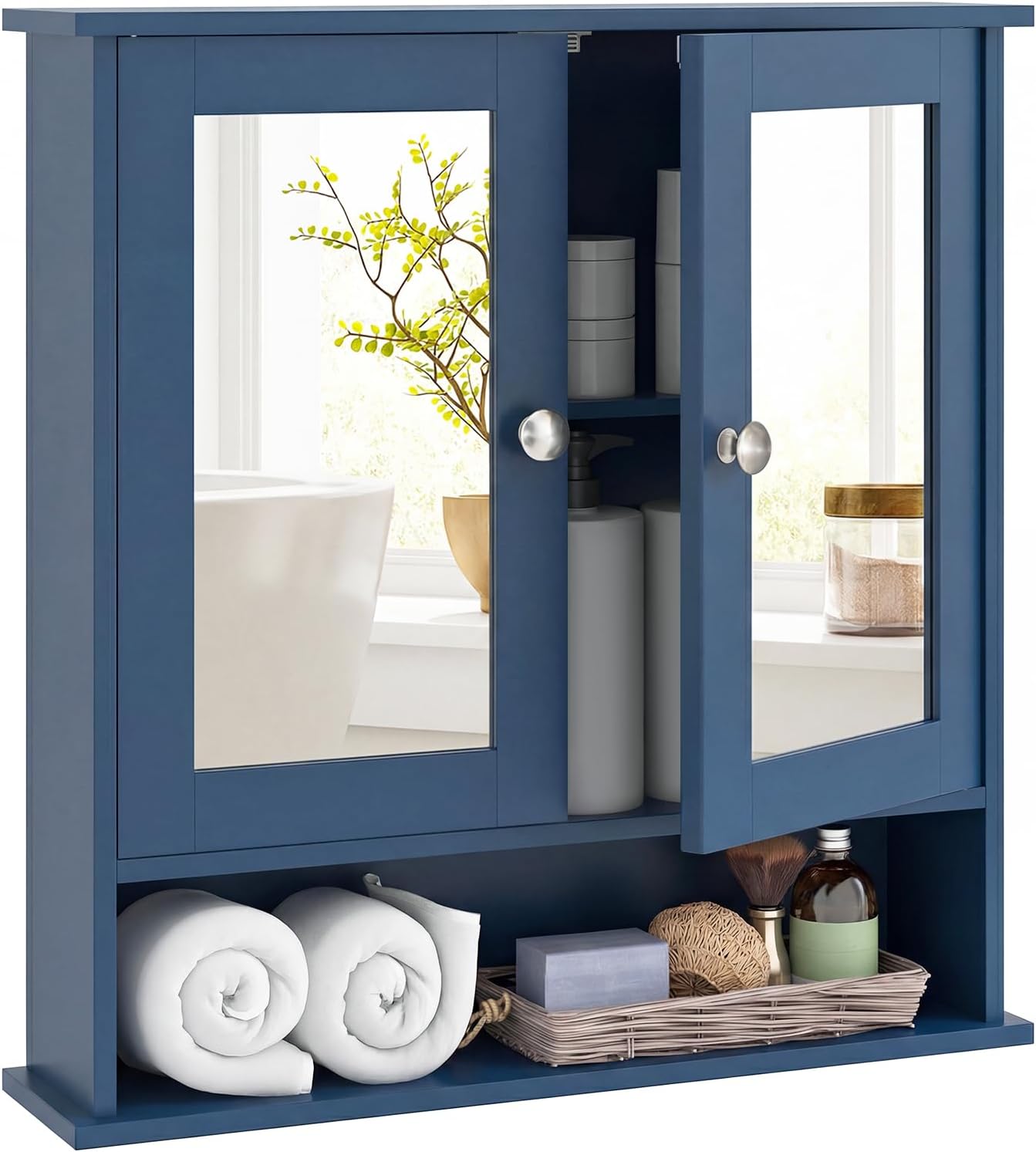 Wall-Mounted Bathroom Cabinet with Mirror – Stylish Storage Solution for Small Spaces