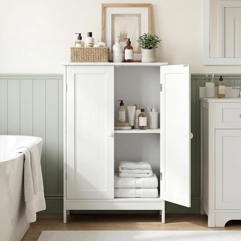 Freestanding Bathroom Storage Cabinet – Stylish & Space-Saving Organizer with Shelves