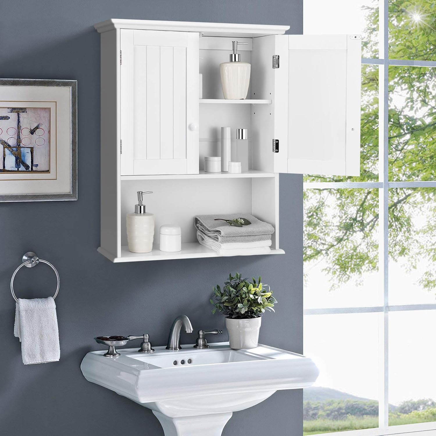 Wall-Mounted Storage Cabinet – Space-Saving, Adjustable & Stylish