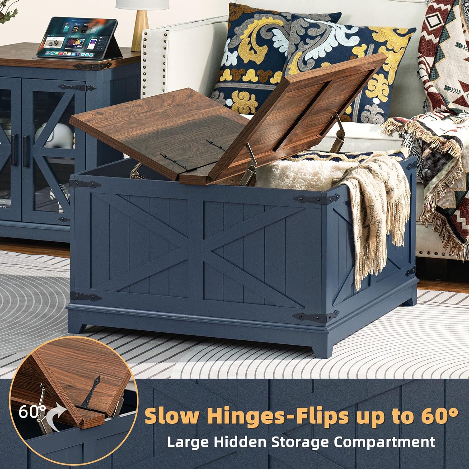 Farmhouse Style Nightstand with Drawer – Rustic & Functional Bedroom Storage